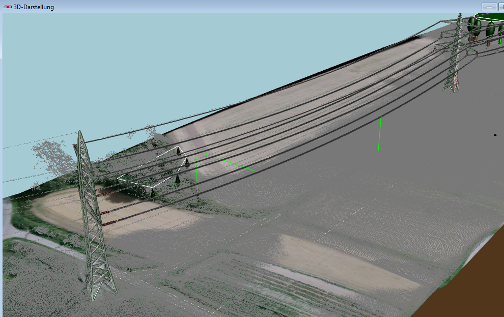 3d view with laserscan data